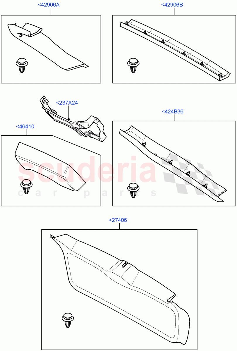 Back Door/Tailgate Trim Panels((V)TO9A999999) of Land Rover Land Rover Range Rover Sport (2005-2009) [3.6 V8 32V DOHC EFI Diesel]