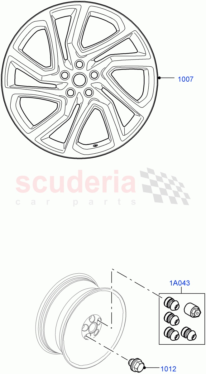 Accessory Wheels (Nitra Plant Build, Solihull Plant Build) of Land Rover Land Rover Discovery 5 (2017+) [2.0 Turbo Petrol AJ200P]