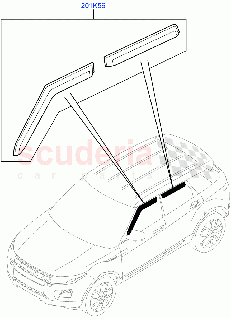 Exterior Body Styling Items(Side)(Halewood (UK),Itatiaia (Brazil)) of Land Rover Land Rover Range Rover Evoque (2012-2018) [2.0 Turbo Diesel]