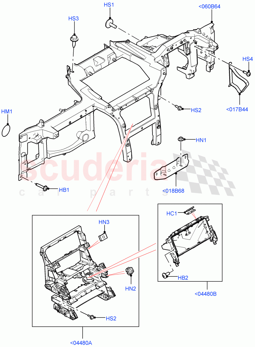 Instrument Panel(Internal Components, Solihull Plant Build)((V)FROMHA000001) of Land Rover Land Rover Discovery 5 (2017+) [2.0 Turbo Diesel]