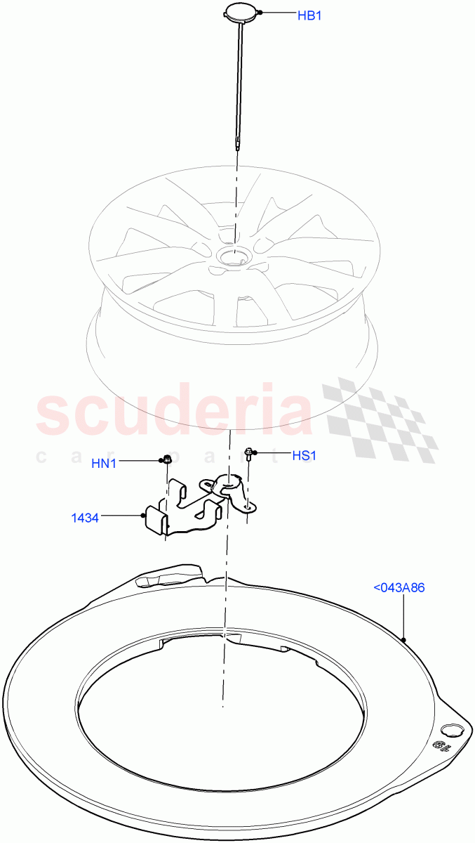 Spare Wheel Carrier((V)TOHA999999) of Land Rover Land Rover Range Rover (2012-2021) [3.0 I6 Turbo Diesel AJ20D6]