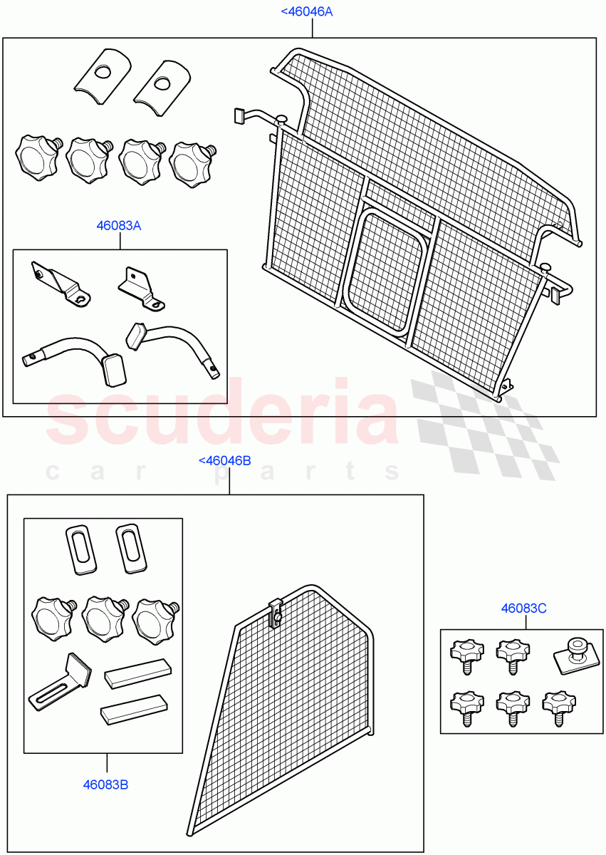 Dog Guard/Partition(Accessory)((V)TO9A999999) of Land Rover Land Rover Range Rover Sport (2005-2009) [3.6 V8 32V DOHC EFI Diesel]