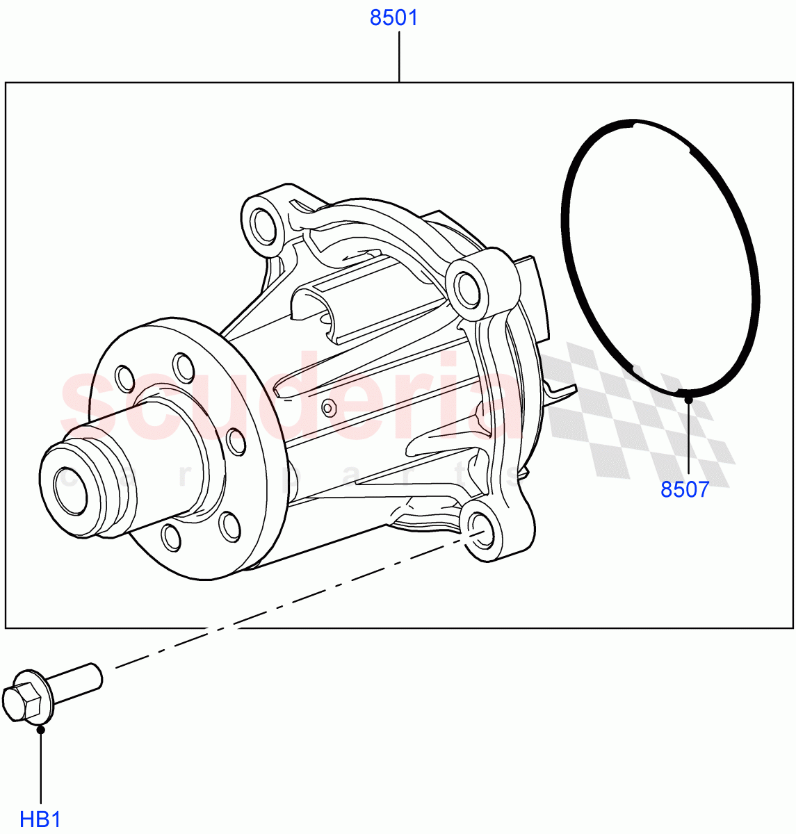 Water Pump (3.6L V8 32V DOHC EFi Diesel Lion) ((V) FROMAA000001) of Land Rover Land Rover Range Rover Sport (2010-2013) [3.6 V8 32V DOHC EFI Diesel]