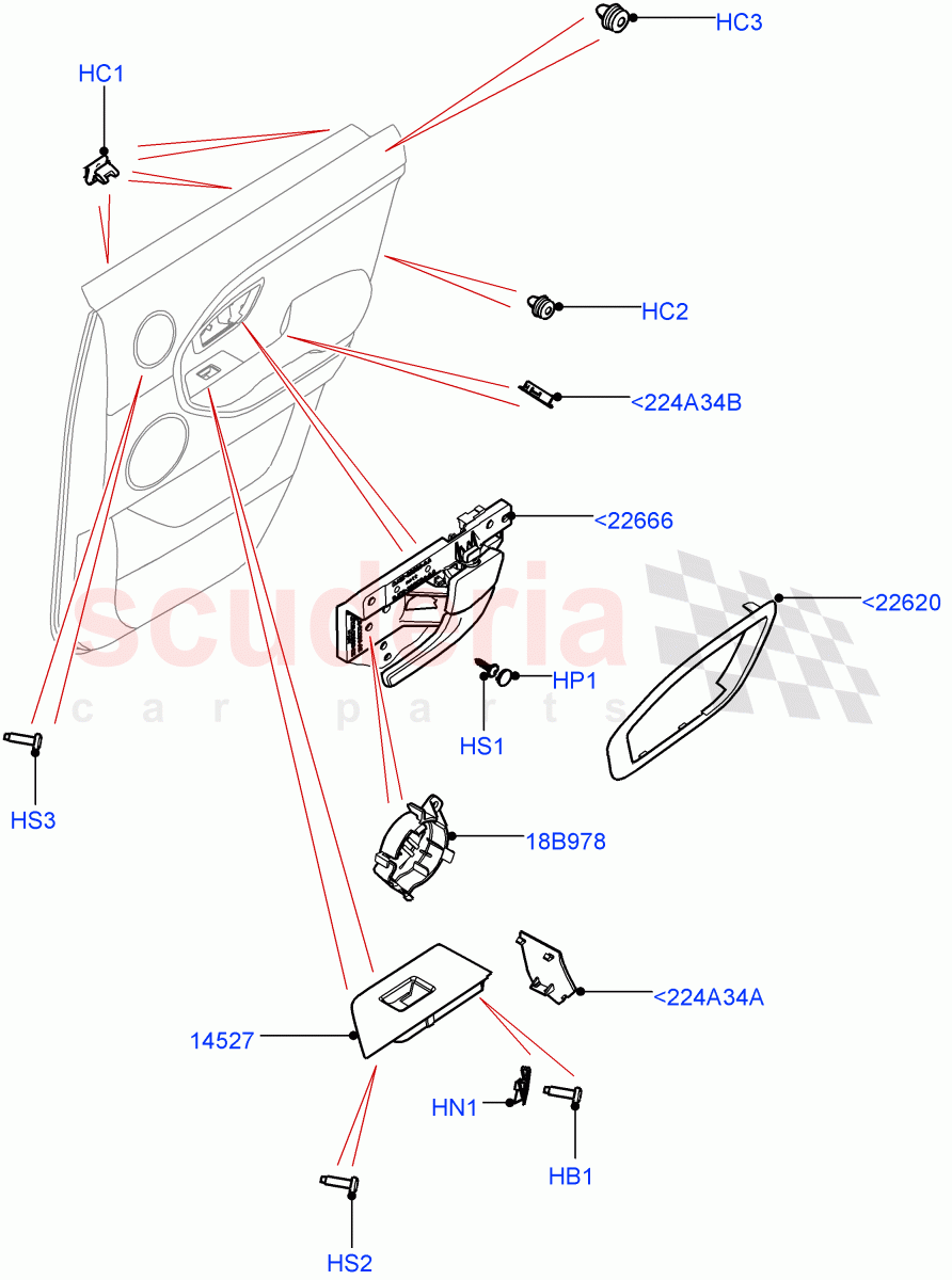 Rear Door Trim Installation(Changsu (China))((V)FROMEG000001) of Land Rover Land Rover Range Rover Evoque (2012-2018) [2.2 Single Turbo Diesel]