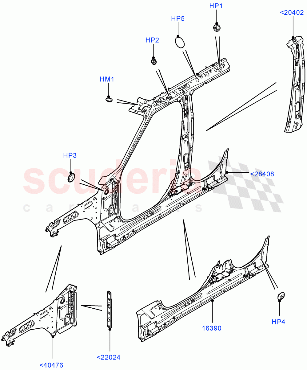 Side Panels - Inner (Inner - Front) of Land Rover Land Rover Range Rover Sport (2014+) [2.0 Turbo Diesel]