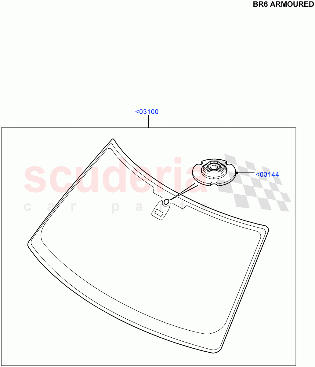 Windscreen/Inside Rear View Mirror(With B6 Level Armouring)((V)FROMAA000001) of Land Rover Land Rover Range Rover (2010-2012) [5.0 OHC SGDI NA V8 Petrol]