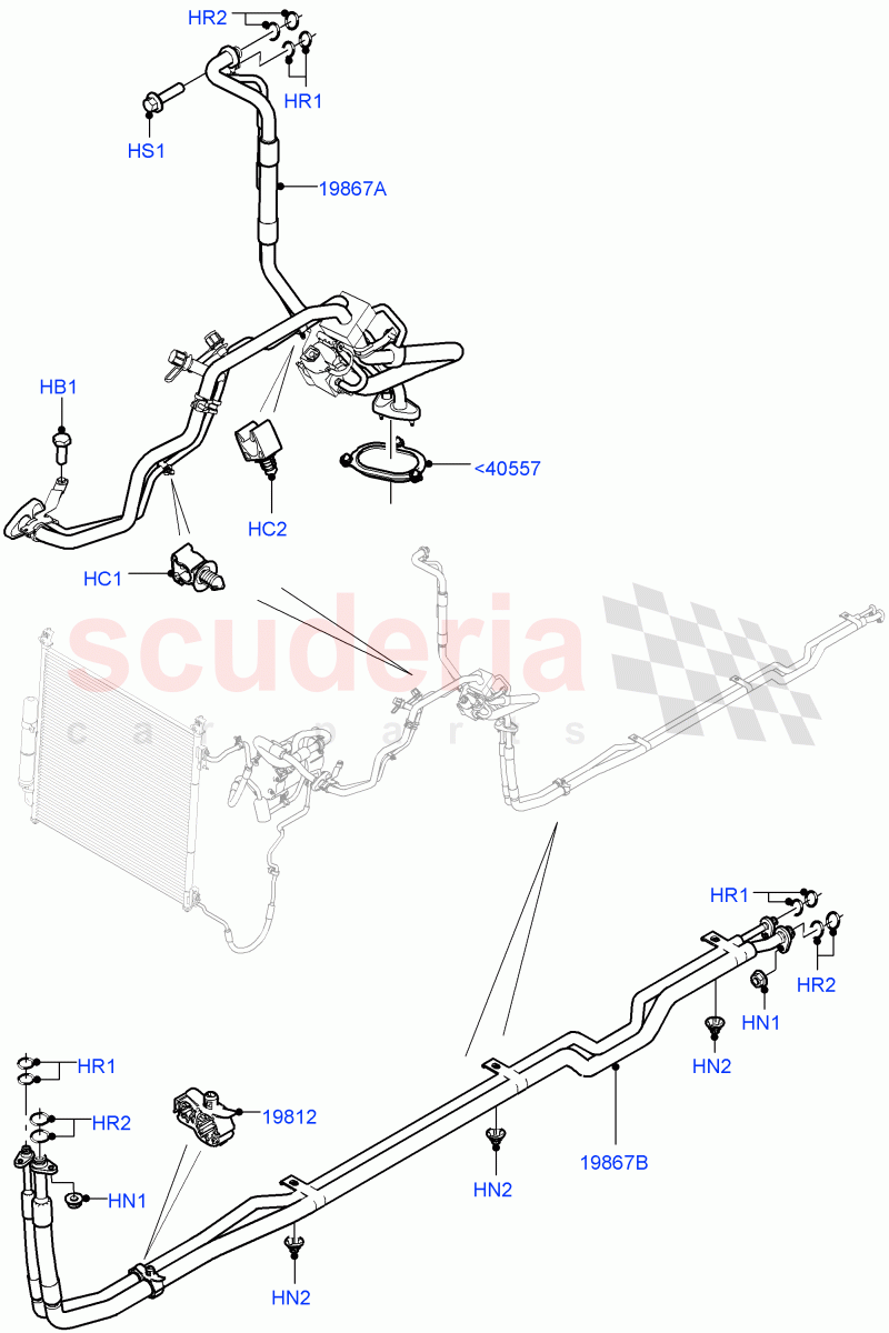 Air Conditioning Condensr/Compressr(Centre And Front)(Air Conditioning Hybrid-Front/Rear,Premium Air Con Hybrid Front/Rear)((V)FROMEA000001,(V)TOHA999999) of Land Rover Land Rover Range Rover (2012-2021) [3.0 Diesel 24V DOHC TC]