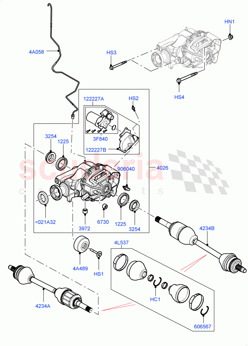 Rear Axle((V)FROMAA000001) of Land Rover Land Rover Range Rover (2010-2012) [5.0 OHC SGDI SC V8 Petrol]