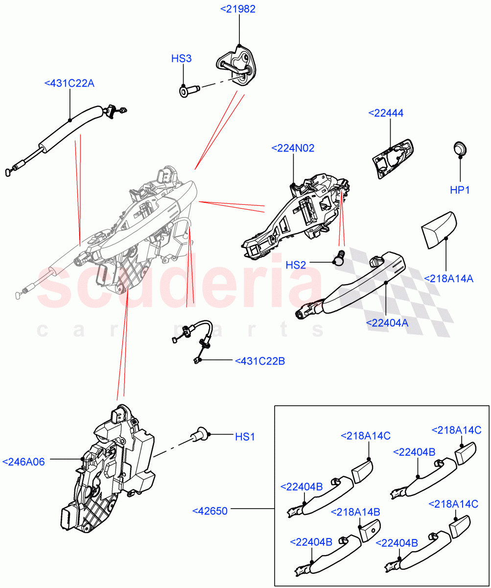 Rear Door Lock Controls(5 Door,Halewood (UK)) of Land Rover Land Rover Range Rover Evoque (2012-2018) [2.0 Turbo Petrol GTDI]