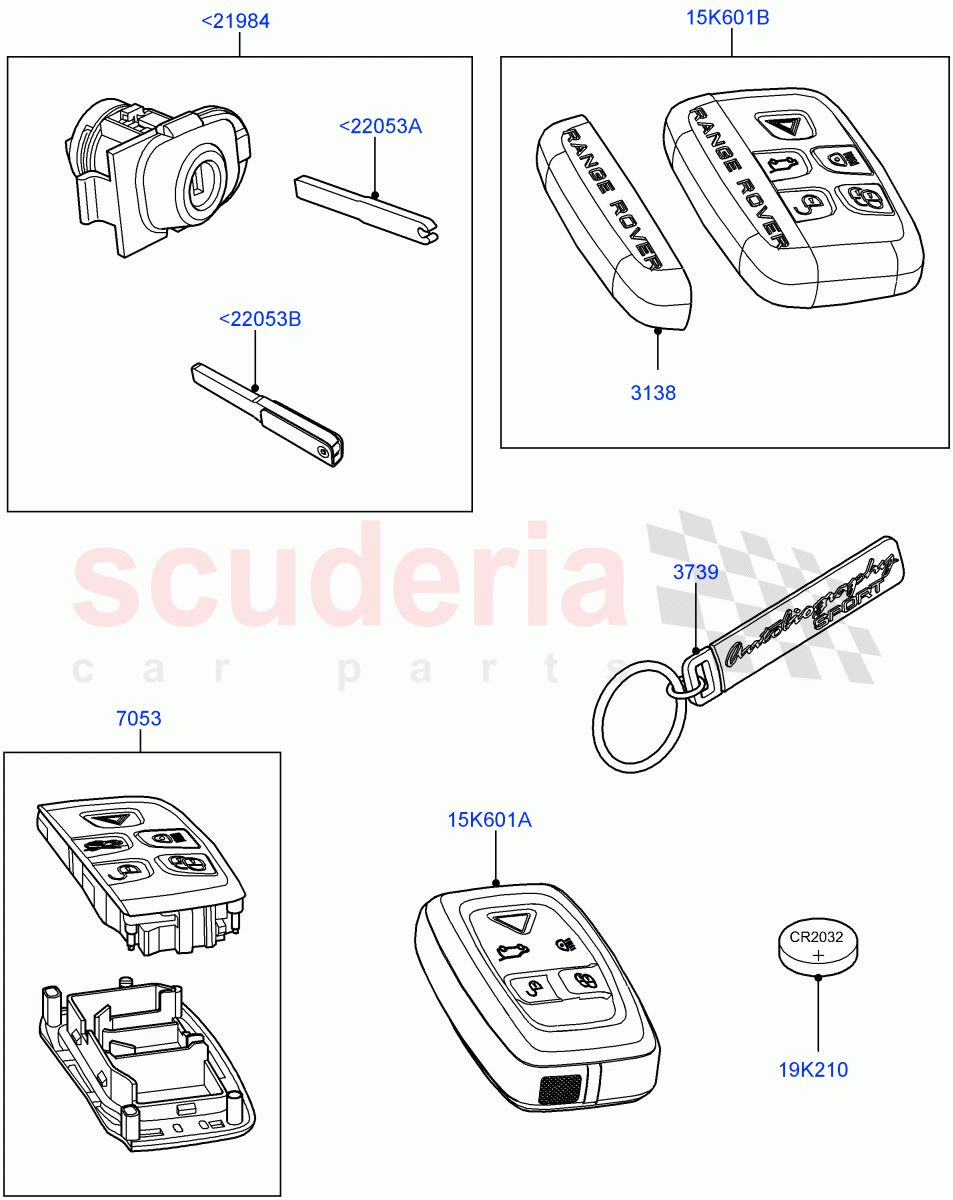 Vehicle Lock Sets And Repair Kits ((V) FROMAA000001) of Land Rover Land Rover Range Rover Sport (2010-2013) [5.0 OHC SGDI NA V8 Petrol]