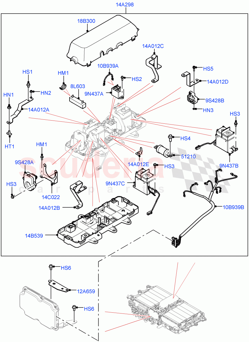 Hybrid Electrical Modules (High Voltage Battery Electrical Module) (Changsu (China), Electric Engine Battery-PHEV) ((V) FROMMG575835) of Land Rover Land Rover Range Rover Evoque (2019+) [2.0 Turbo Petrol AJ200P]
