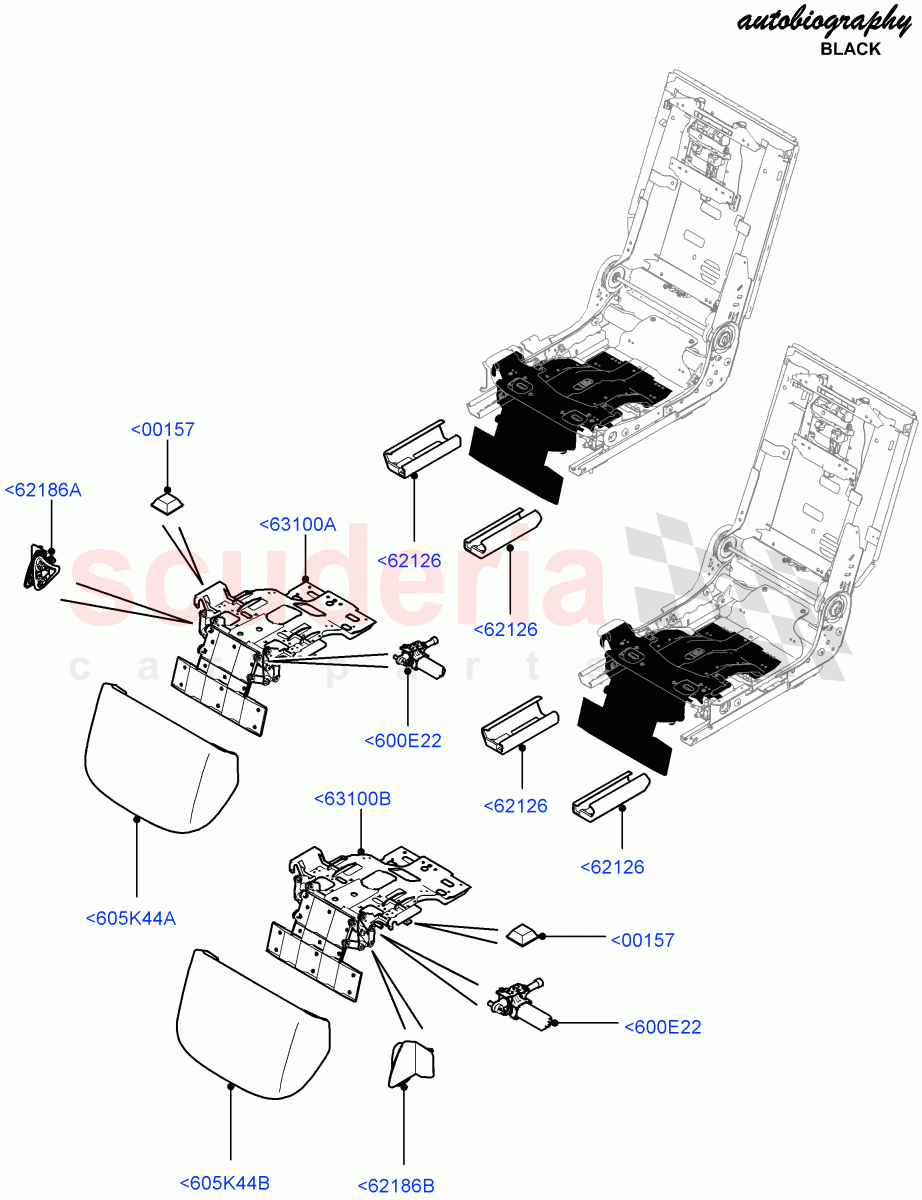 Rear Seat Base(Long Wheelbase,With 40/40 Split Individual Rr Seat)((V)FROMEA000001,(V)TOHA999999) of Land Rover Land Rover Range Rover (2012-2021) [2.0 Turbo Petrol GTDI]