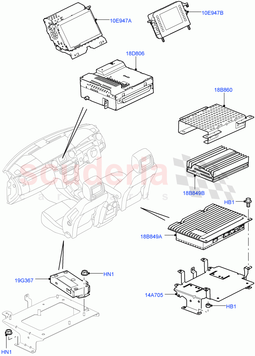 Family Entertainment System(Front Seats)((V)FROMAA000001,(V)TOBA999999) of Land Rover Land Rover Discovery 4 (2010-2016) [4.0 Petrol V6]