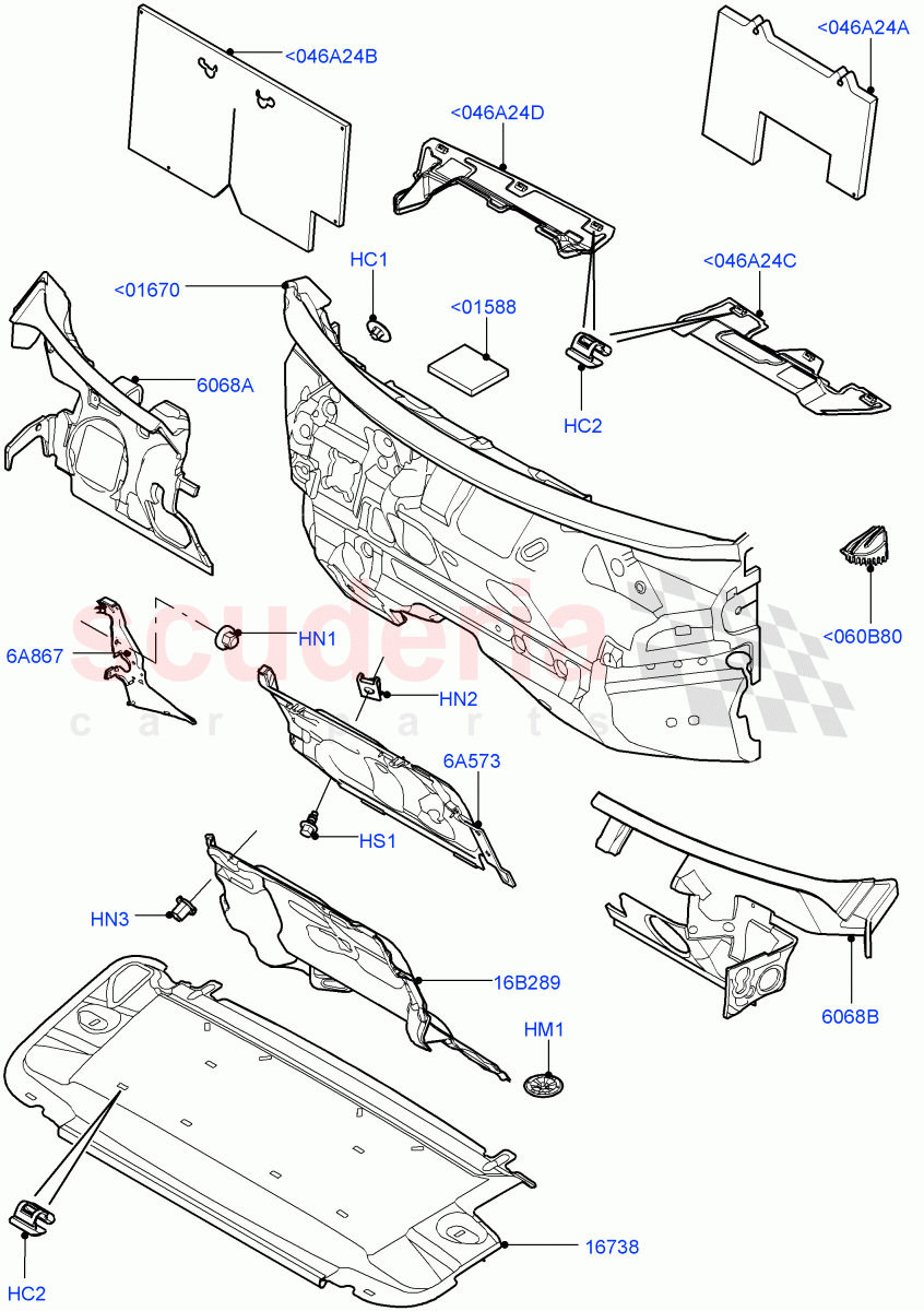 Insulators - Front(Engine Compartment)(Changsu (China))((V)FROMEG000001) of Land Rover Land Rover Range Rover Evoque (2012-2018) [2.0 Turbo Petrol AJ200P]