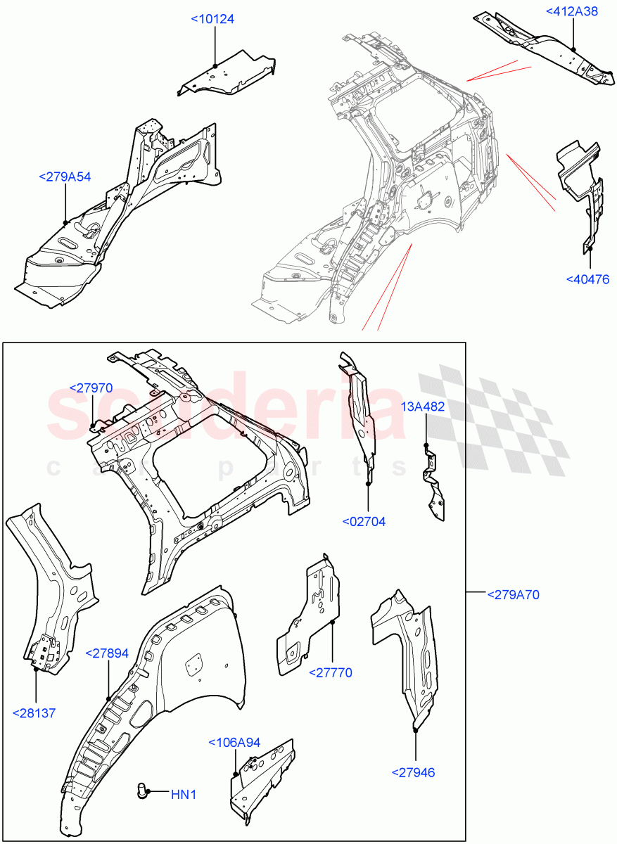 Side Panels - Inner(Middle - Rear, Inner - Rear) of Land Rover Land Rover Range Rover (2012-2021) [4.4 DOHC Diesel V8 DITC]