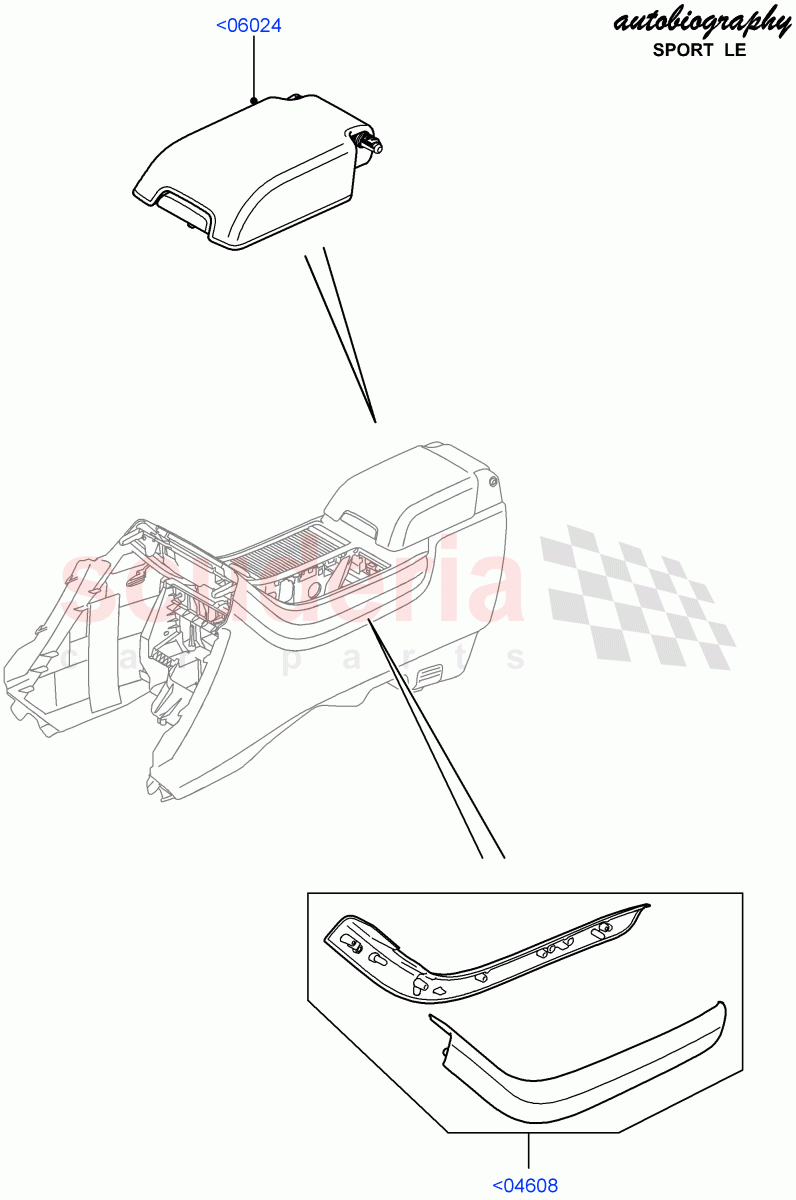 Console - Floor(Autobiography Sport LE, External Components, For Stowage Boxes And Lids, For Carrier Assy)((V)FROMCA000001) of Land Rover Land Rover Range Rover Sport (2010-2013) [5.0 OHC SGDI SC V8 Petrol]