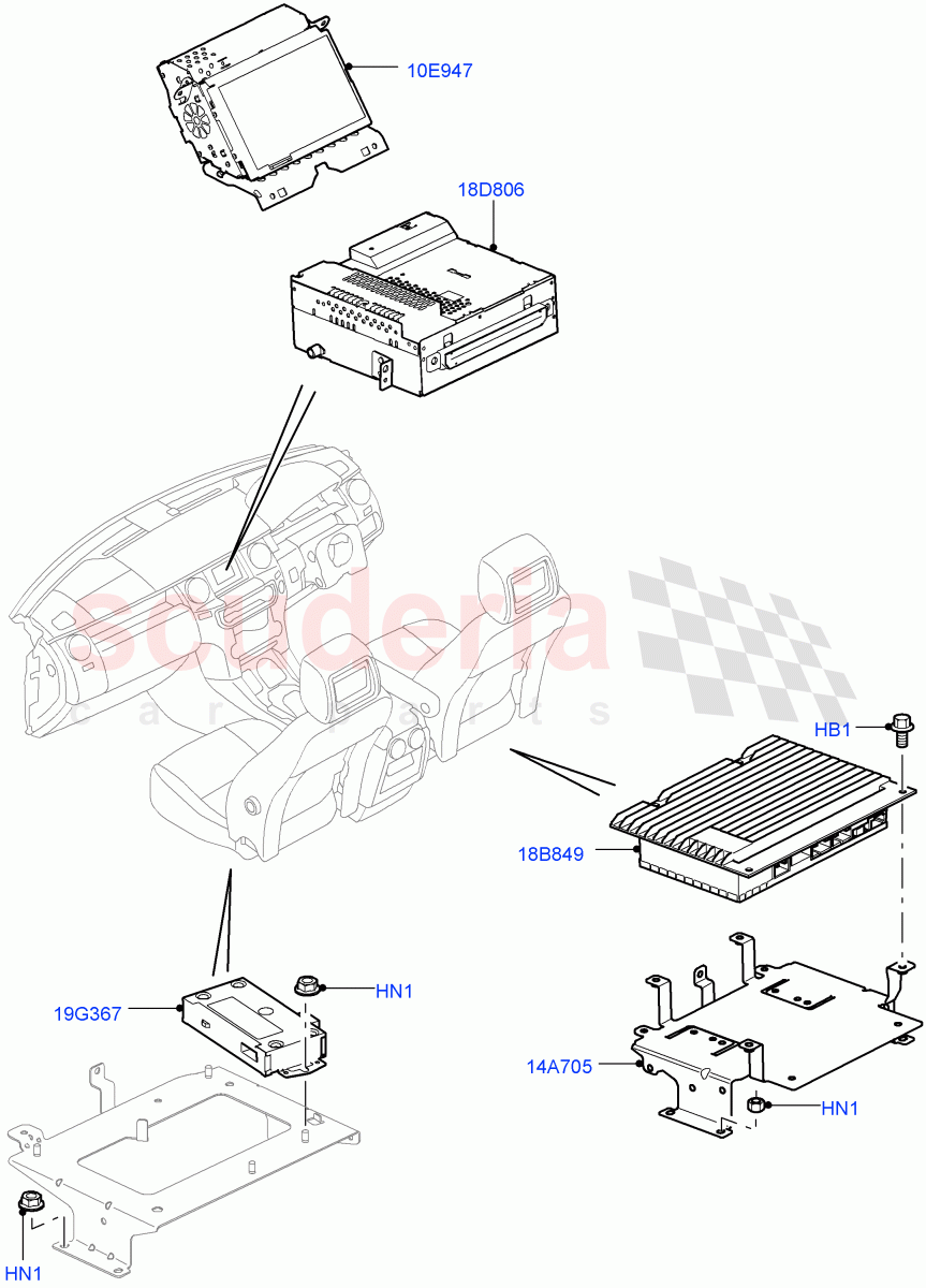 Family Entertainment System(Front Seats)((V)FROMAA000001,(V)TOBA999999) of Land Rover Land Rover Range Rover Sport (2010-2013) [5.0 OHC SGDI NA V8 Petrol]