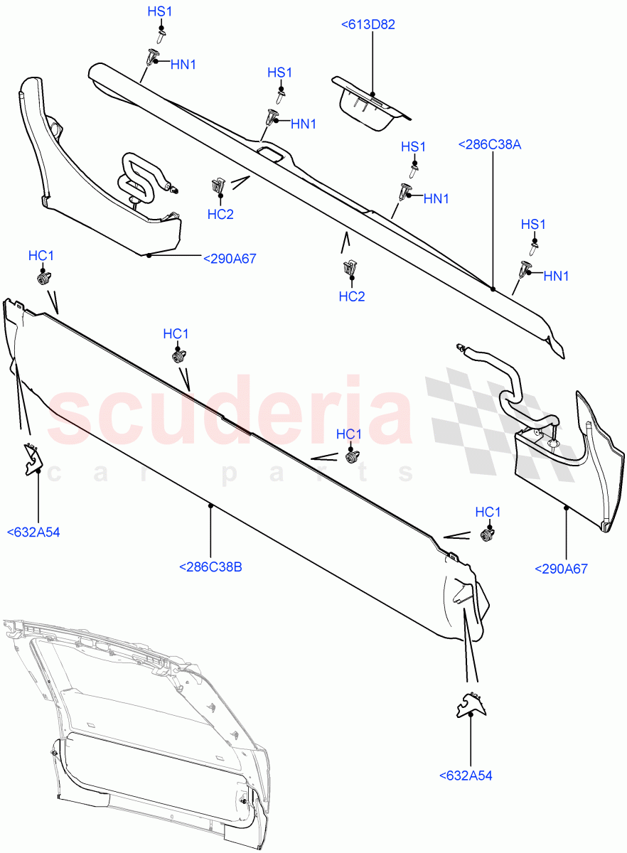 Back Door/Tailgate Trim Panels(Lower) of Land Rover Land Rover Range Rover (2012-2021) [5.0 OHC SGDI NA V8 Petrol]