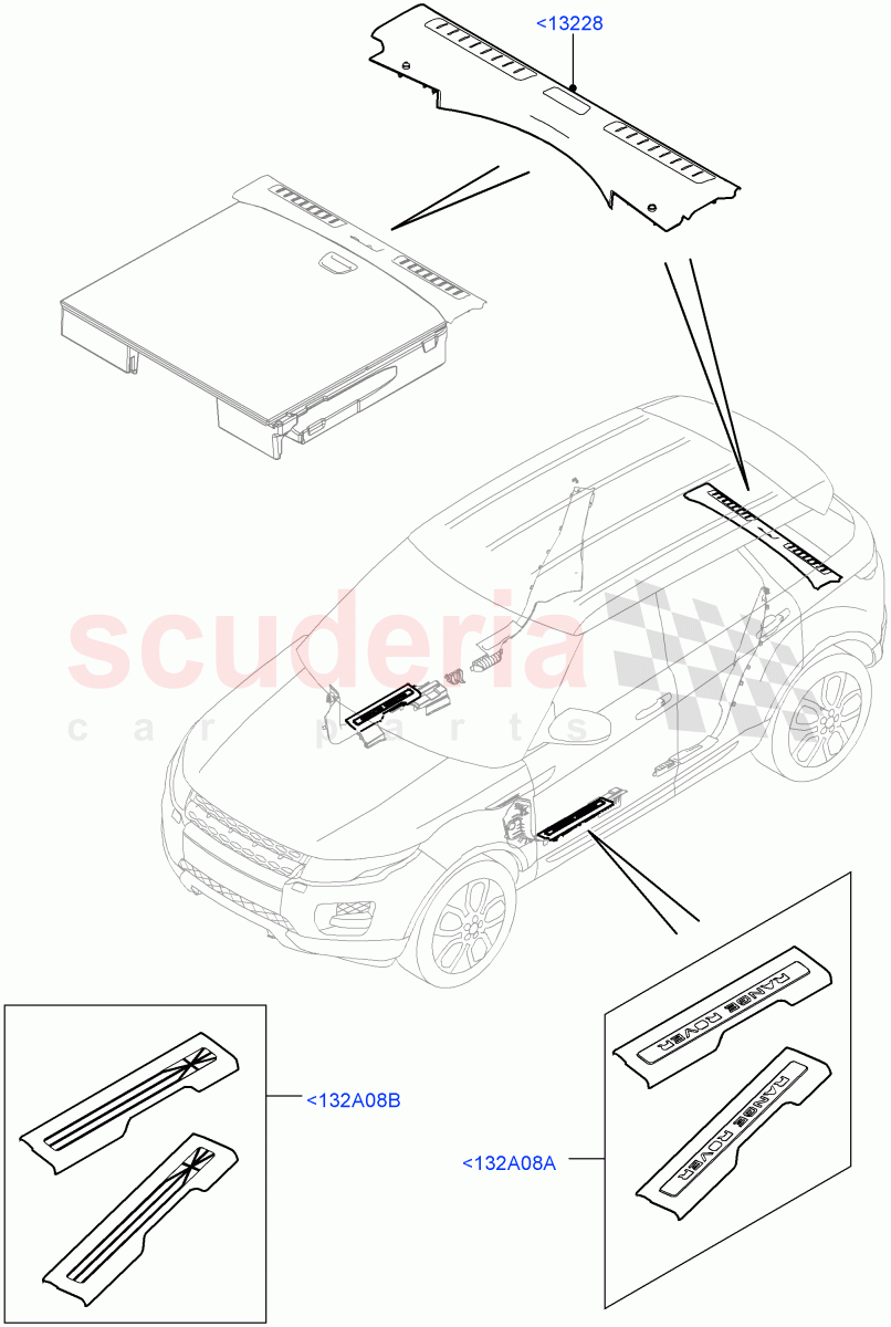 Door Sill Finishers(Accessory)(Halewood (UK),Itatiaia (Brazil)) of Land Rover Land Rover Range Rover Evoque (2012-2018) [2.0 Turbo Petrol GTDI]