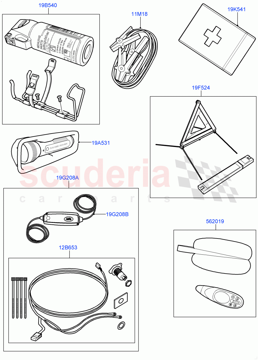 Emergency Equipment(Accessory) of Land Rover Land Rover Range Rover Sport (2014+) [3.0 DOHC GDI SC V6 Petrol]