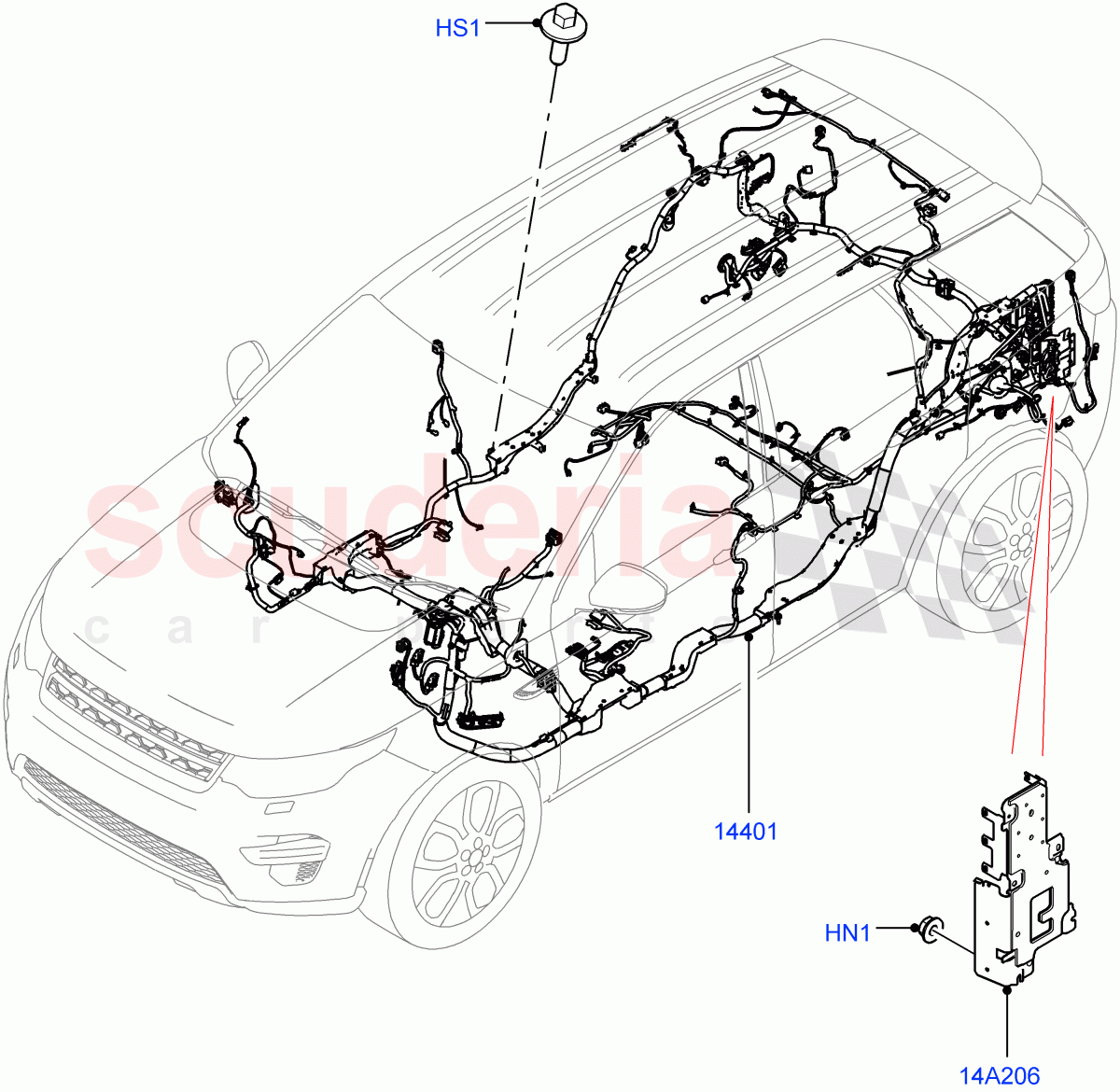 Electrical Wiring - Engine And Dash(Main Harness)(Changsu (China))((V)FROMFG000001,(V)TOKG446856) of Land Rover Land Rover Discovery Sport (2015+) [1.5 I3 Turbo Petrol AJ20P3]