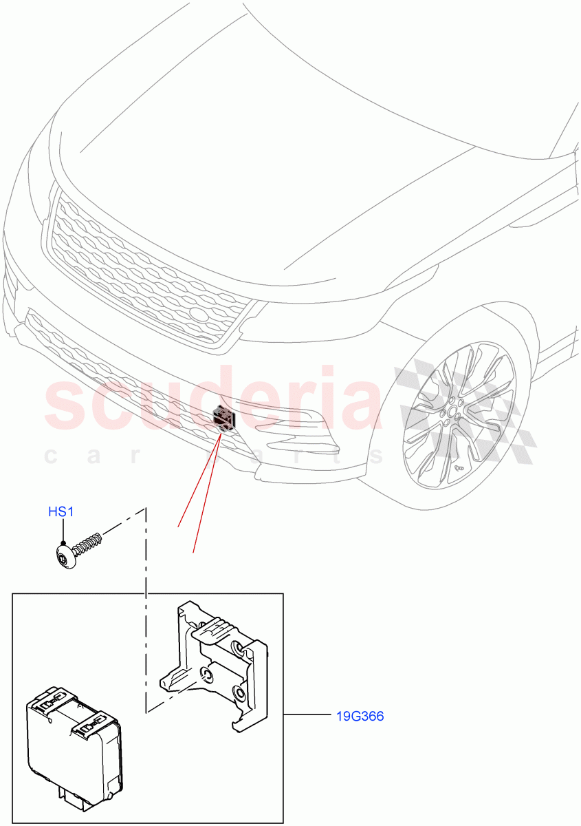 Speed Control(2.0L AJ21D4 Diesel Mid,ACC + Stop/go + Cra,With Speed Control,Adaptive Cruise Control with Stg As)((V)FROMMA000001) of Land Rover Land Rover Range Rover Velar (2017+) [2.0 Turbo Diesel AJ21D4]