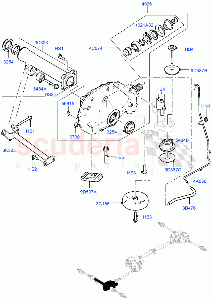 Front Axle Case(3.0 V6 Diesel,8 Speed Auto Trans ZF 8HP70 4WD,4.4L DOHC DITC V8 Diesel,3.0L AJ20D6 Diesel High,8 Speed Auto Trans ZF 8HP76) of Land Rover Land Rover Range Rover (2012-2021) [3.0 DOHC GDI SC V6 Petrol]