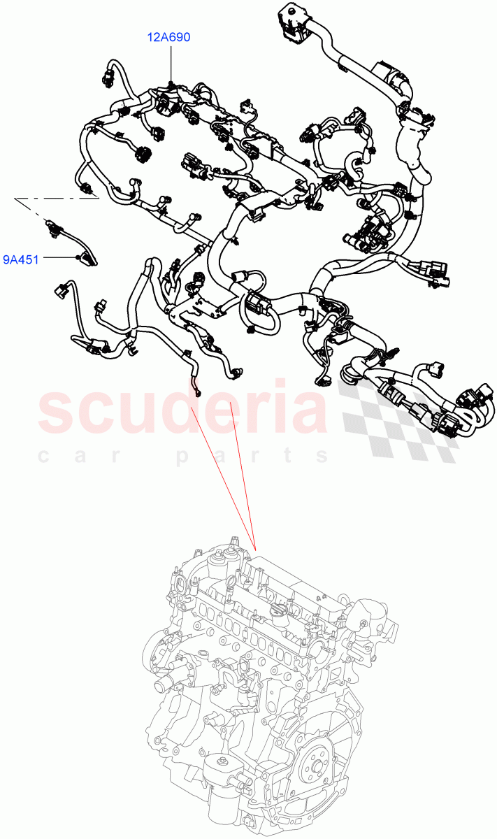 Electrical Wiring - Engine And Dash(Engine)(2.0L I4 DSL MID DOHC AJ200,Itatiaia (Brazil),2.0L I4 DSL HIGH DOHC AJ200)((V)FROMJT000001) of Land Rover Land Rover Discovery Sport (2015+) [2.2 Single Turbo Diesel]