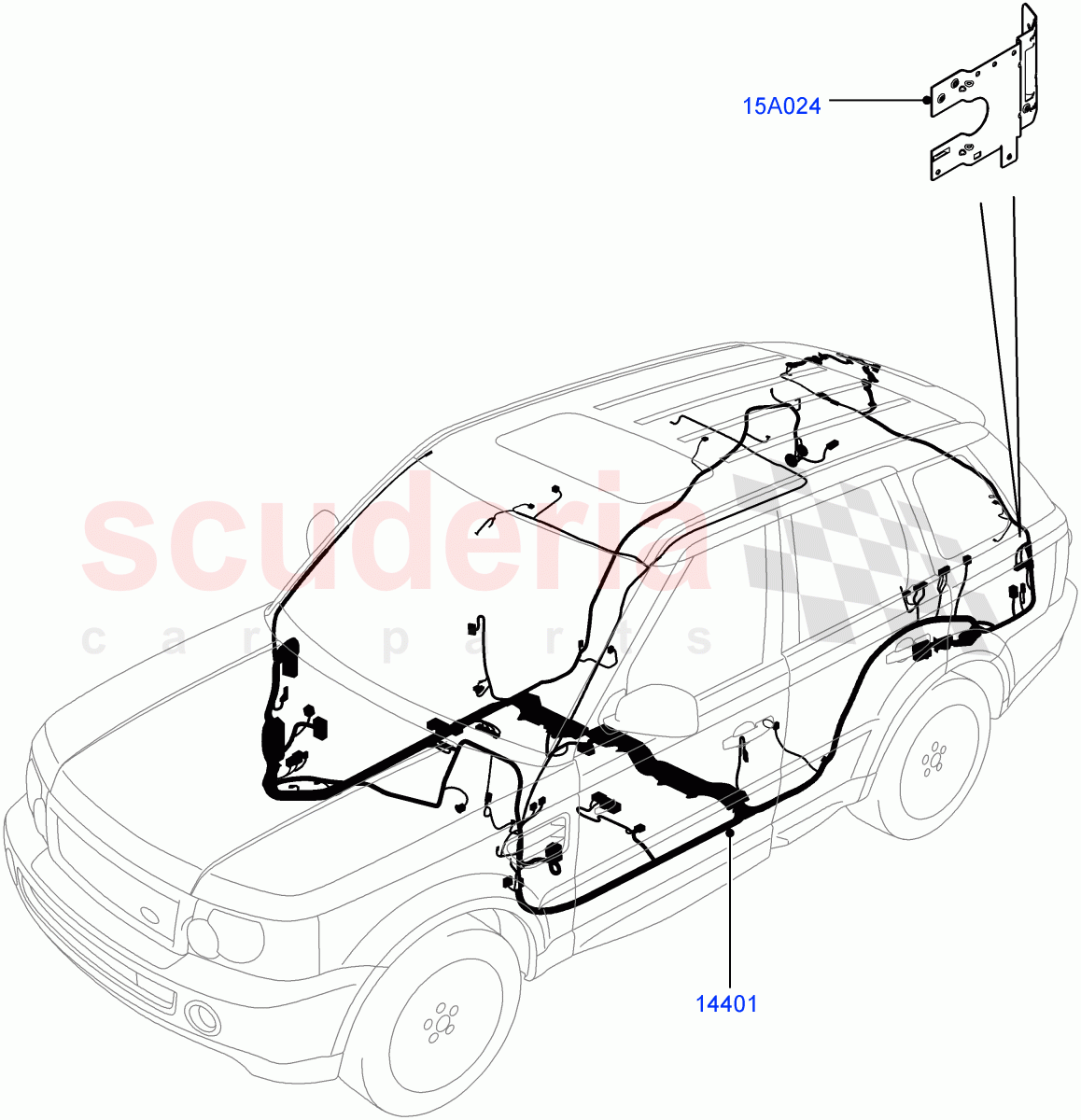 Electrical Wiring - Engine And Dash (Main Harness) ((V) FROMCA000001) of Land Rover Land Rover Range Rover Sport (2010-2013) [3.6 V8 32V DOHC EFI Diesel]
