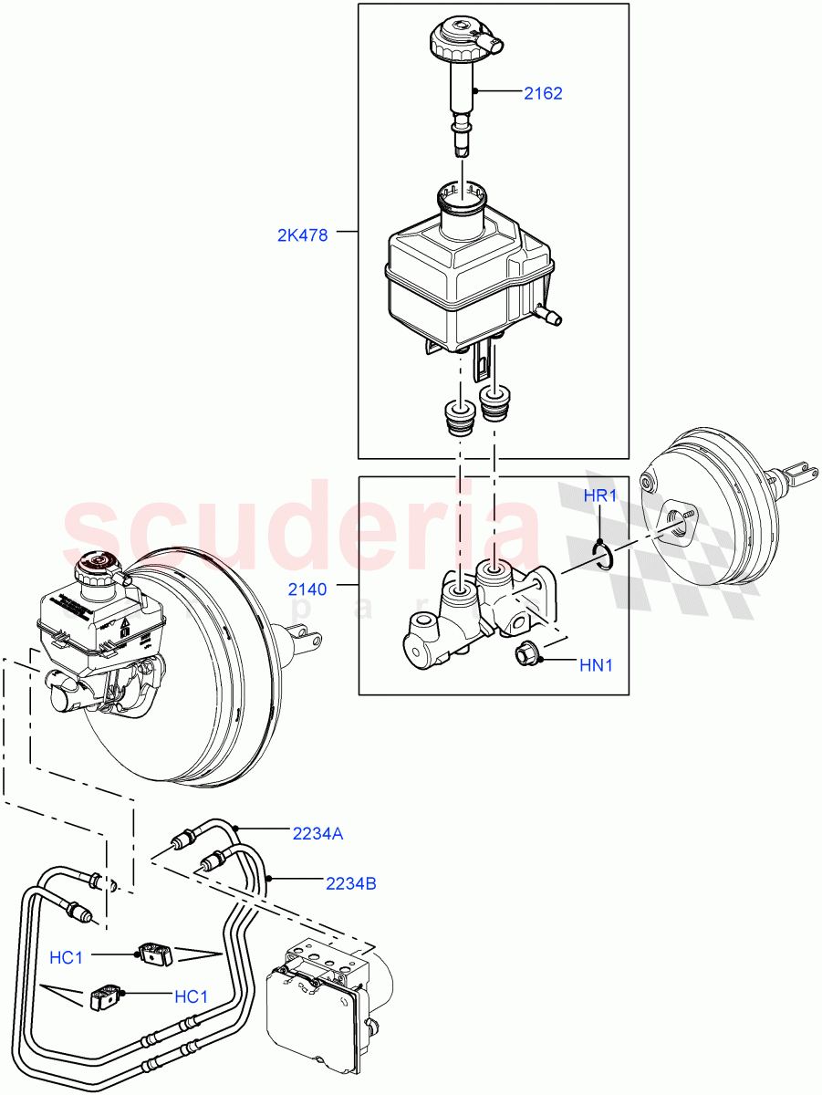 Master Cylinder - Brake System((V)FROMAA000001) of Land Rover Land Rover Range Rover (2010-2012) [3.6 V8 32V DOHC EFI Diesel]