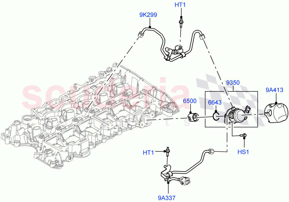 Fuel Injection Pump-Engine Mounted (3.0L AJ20P6 Petrol High) ((V) FROMKA000001) of Land Rover Land Rover Range Rover (2012-2021) [3.0 I6 Turbo Petrol AJ20P6]