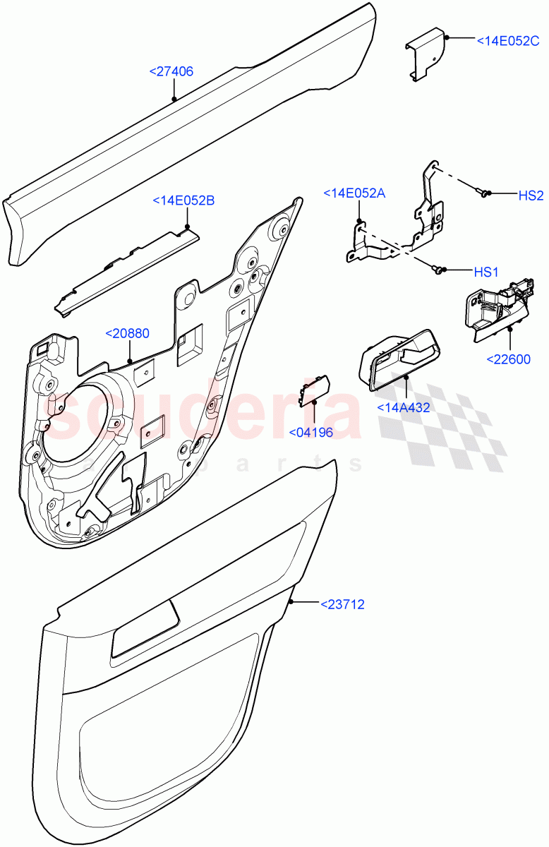 Rear Door Trim Installation (Commercial) (Standard Wheelbase, Version - Commercial) ((V) FROMM2000001) of Land Rover Land Rover Defender (2020+) [3.0 I6 Turbo Diesel AJ20D6]
