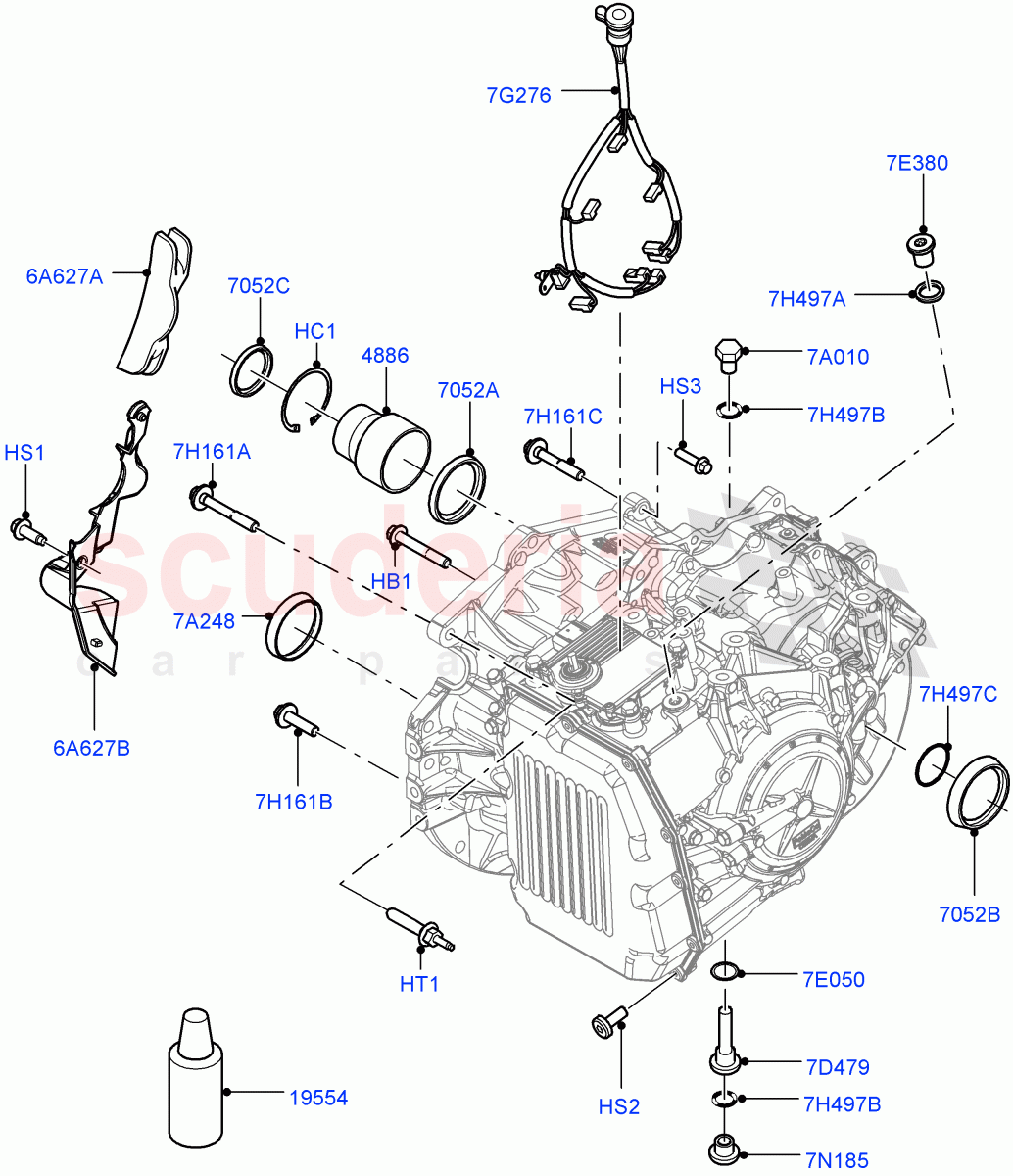 Transmission External Components (6 Speed Auto AWF21 AWD) of Land Rover Land Rover Range Rover Evoque (2012-2018) [2.0 Turbo Petrol AJ200P]