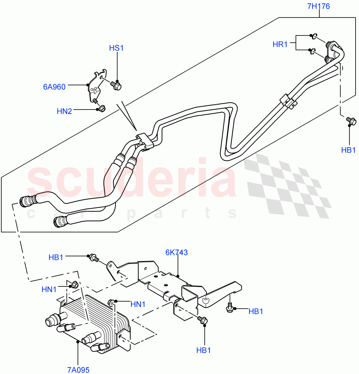 Transmission Cooling Systems(3.6L V8 32V DOHC EFi Diesel Lion,6 Speed Auto ZF 6HP26 Steptronic)((V)FROMAA000001) of Land Rover Land Rover Range Rover Sport (2010-2013) [5.0 OHC SGDI SC V8 Petrol]