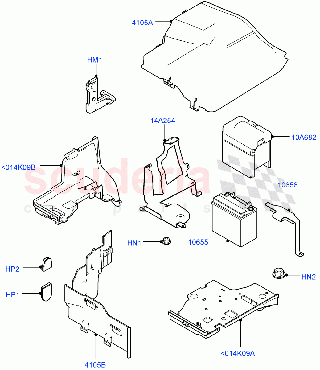 Battery And Mountings(LH)(LHD)((V)FROMEA000001) of Land Rover Land Rover Discovery 4 (2010-2016) [4.0 Petrol V6]