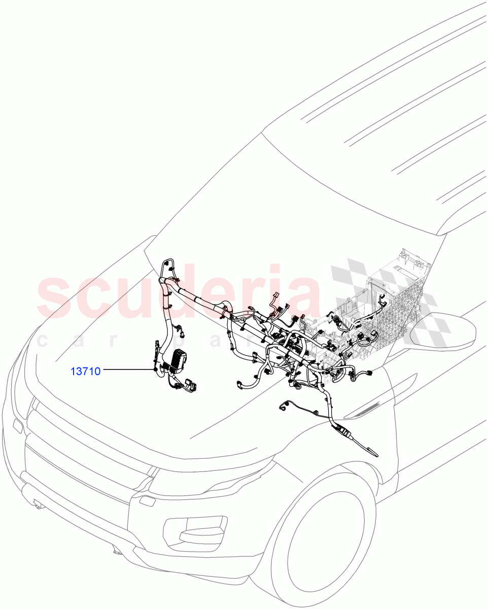 Electrical Wiring - Engine And Dash(Facia)(3 Door,Halewood (UK),5 Door)((V)FROMHH000001) of Land Rover Land Rover Range Rover Evoque (2012-2018) [2.2 Single Turbo Diesel]