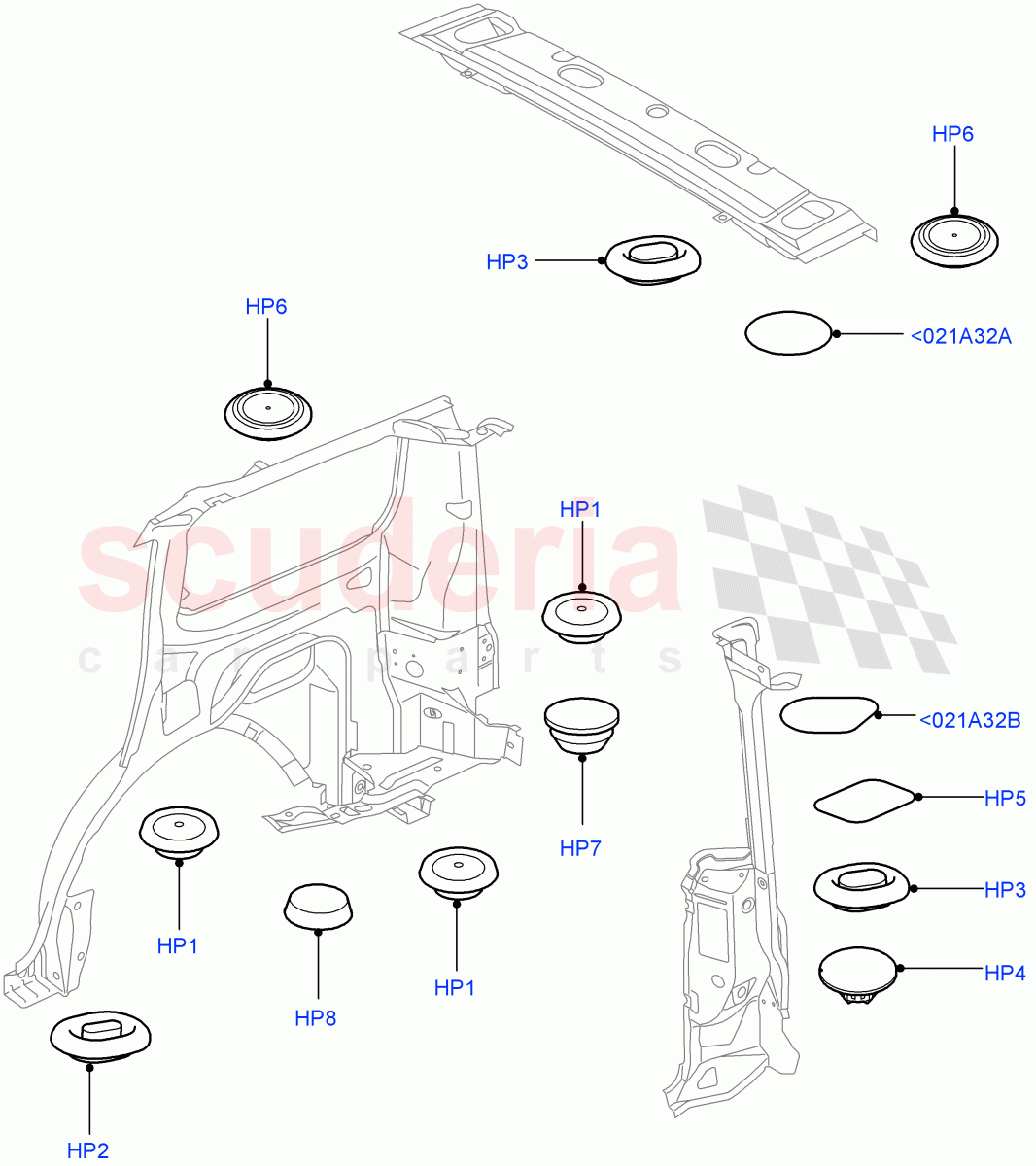 Plugs - Body(Rear)((V)FROMAA000001) of Land Rover Land Rover Discovery 4 (2010-2016) [3.0 Diesel 24V DOHC TC]