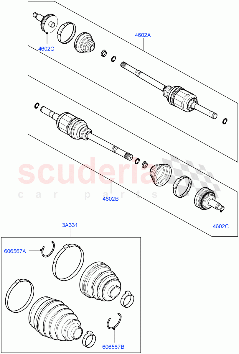 Drive Shaft - Rear Axle Drive(Drive Shaft & Boot Kits)((V)FROMAA000001) of Land Rover Land Rover Discovery 4 (2010-2016) [2.7 Diesel V6]