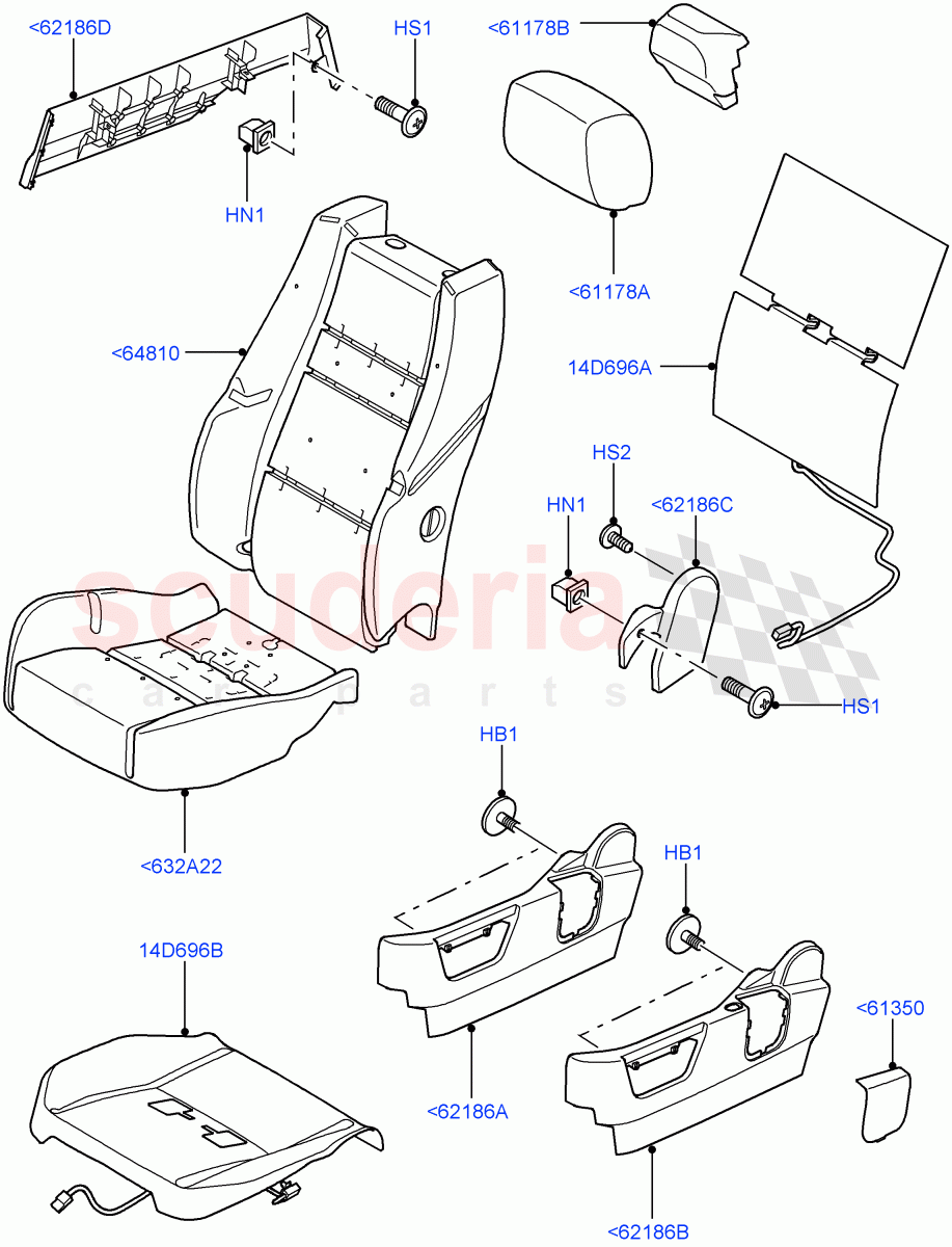 Front Seat Pads/Valances & Heating ((V) TO9A999999) of Land Rover Land Rover Range Rover Sport (2005-2009) [4.4 AJ Petrol V8]