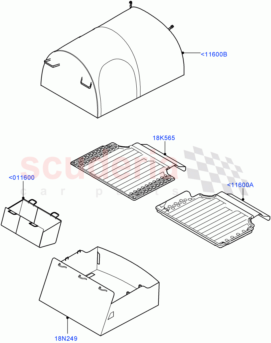 Loadspace Protection Mats of Land Rover Land Rover Defender (2020+) [3.0 I6 Turbo Diesel AJ20D6]