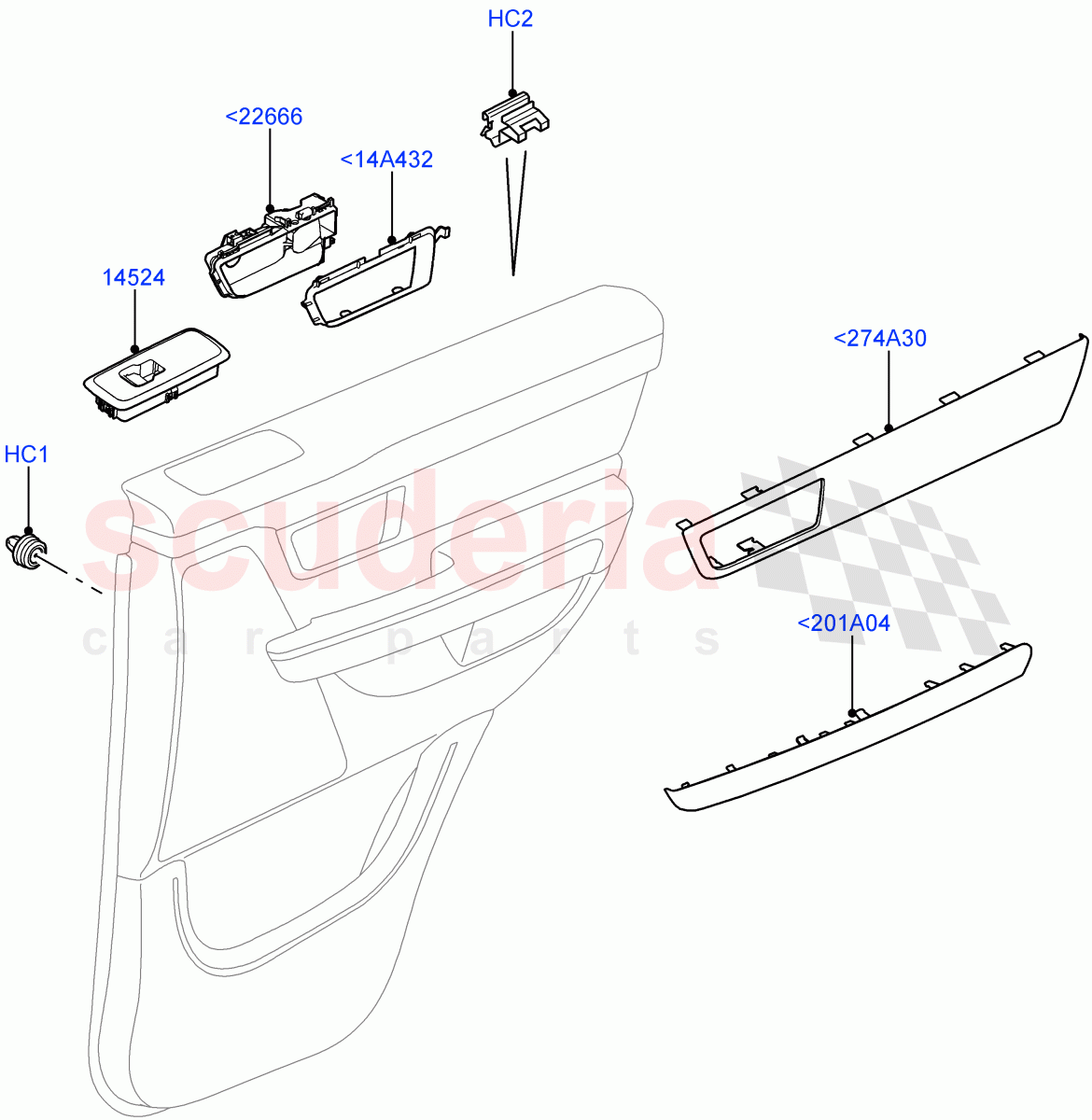 Rear Door Trim Installation((V)FROMAA000001) of Land Rover Land Rover Range Rover Sport (2010-2013) [3.6 V8 32V DOHC EFI Diesel]