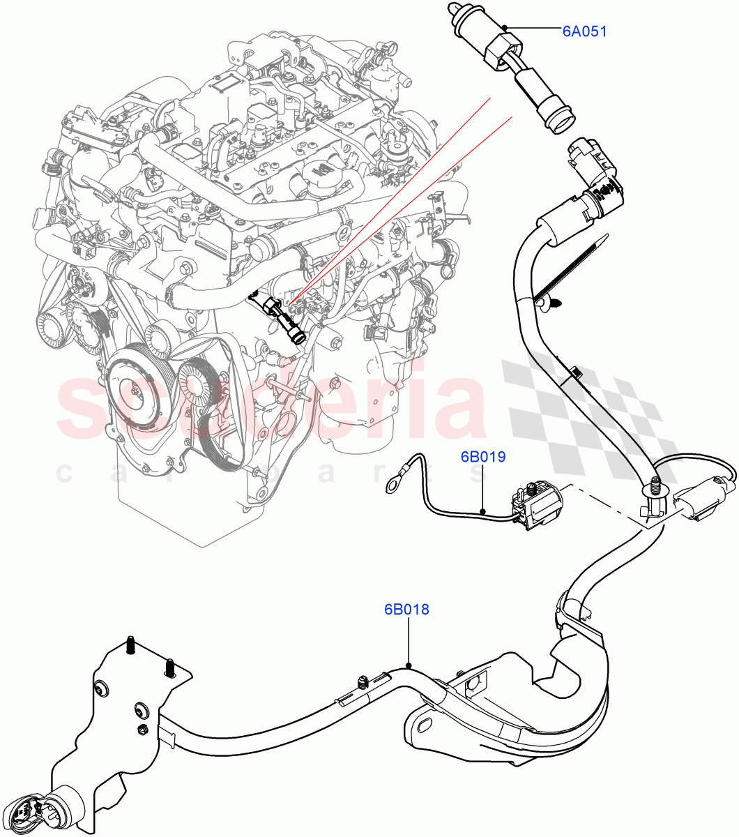 Engine Heater(2.0L I4 Mid DOHC AJ200 Petrol,2.0L I4 High DOHC AJ200 Petrol)((V)TOLA999999) of Land Rover Land Rover Range Rover Velar (2017+) [2.0 Turbo Petrol AJ200P]