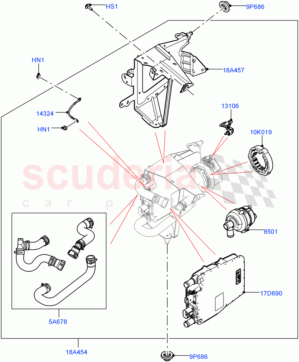 High Voltage Heater(2.0L AJ200P Hi PHEV) of Land Rover Land Rover Defender (2020+) [2.0 Turbo Petrol AJ200P]