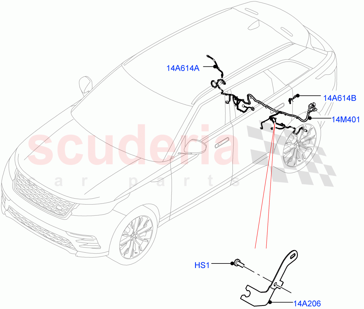 Electrical Wiring - Chassis of Land Rover Land Rover Range Rover Velar (2017+) [3.0 I6 Turbo Diesel AJ20D6]