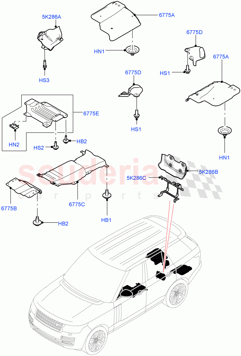 Splash And Heat Shields(Heat Shield) of Land Rover Land Rover Range Rover (2012-2021) [2.0 Turbo Petrol GTDI]