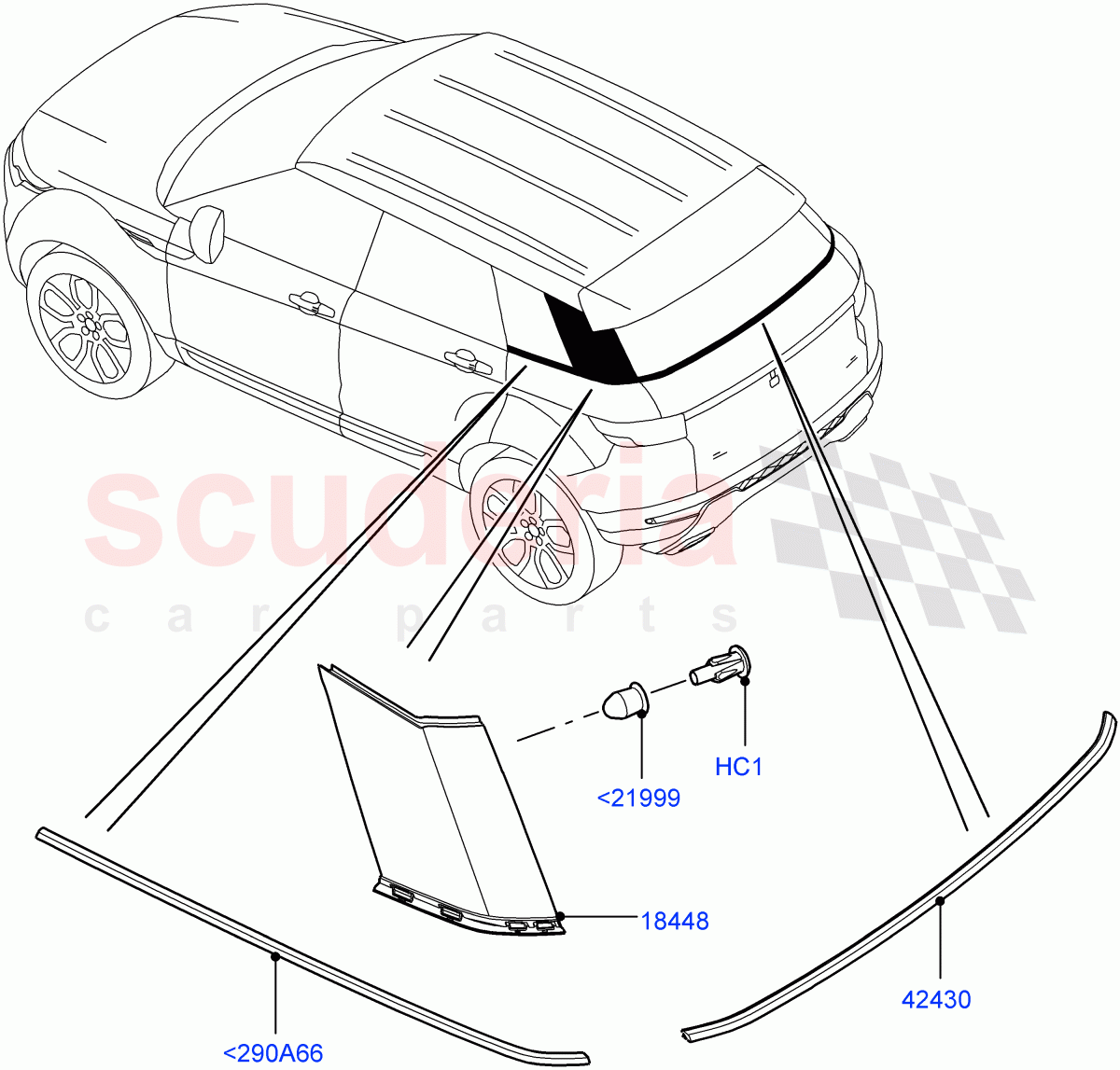 Luggage Compartment Door(Finishers)(3 Door,Halewood (UK),5 Door) of Land Rover Land Rover Range Rover Evoque (2012-2018) [2.0 Turbo Petrol AJ200P]