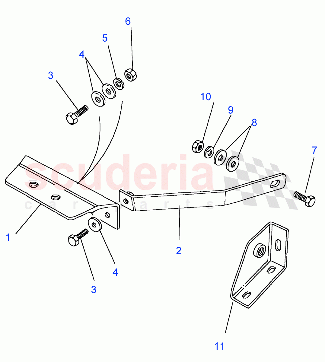 Seat Belt-Front SeatBase Anchorage-Hard & Soft Top(Crew Cab HCPU)((V)FROM7A000001) of Land Rover Land Rover Defender (2007-2016)