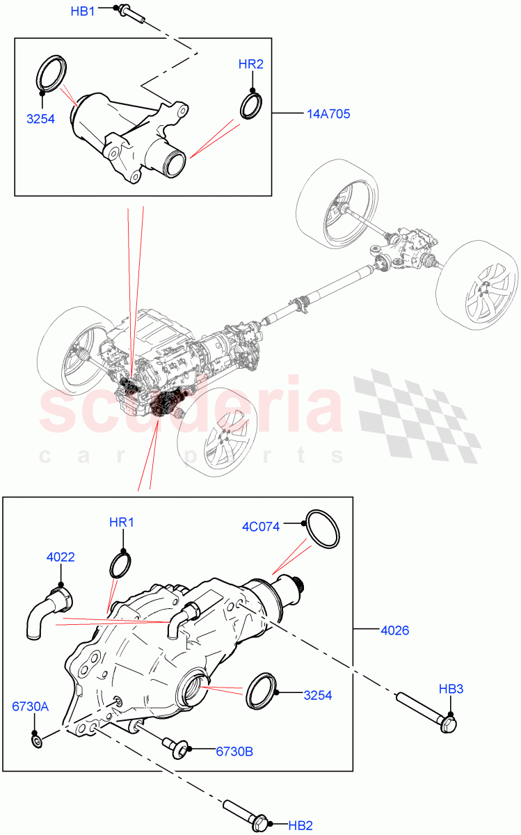 Front Axle Case ((V) FROMMA000001) of Land Rover Land Rover Range Rover Velar (2017+) [3.0 I6 Turbo Diesel AJ20D6]