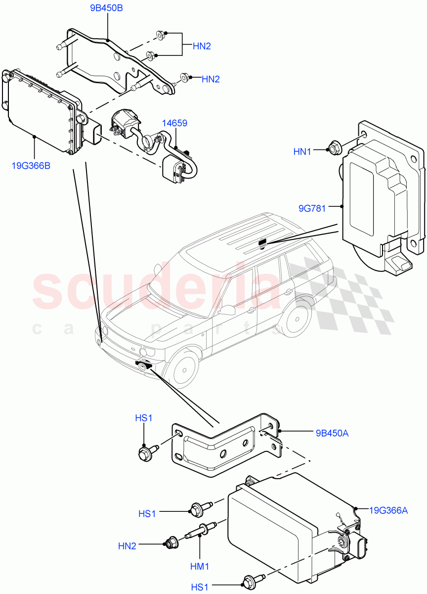 Speed Control(3.6L V8 32V DOHC EFi Diesel Lion,With Adaptive Speed Control)((V)FROMAA000001) of Land Rover Land Rover Range Rover (2010-2012) [3.6 V8 32V DOHC EFI Diesel]