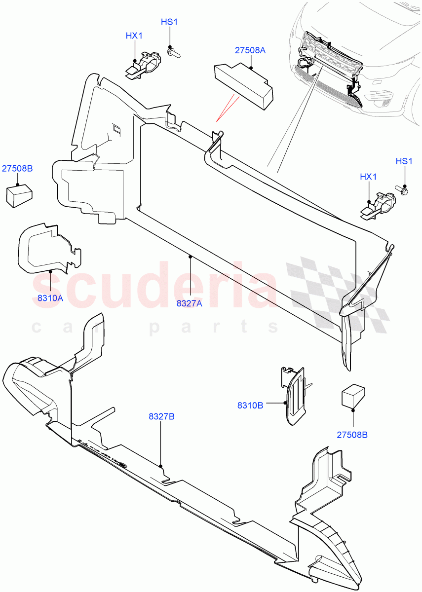 Air Deflectors(Changsu (China))((V)FROMFG000001,(V)TOKG446856) of Land Rover Land Rover Discovery Sport (2015+) [2.0 Turbo Petrol AJ200P]